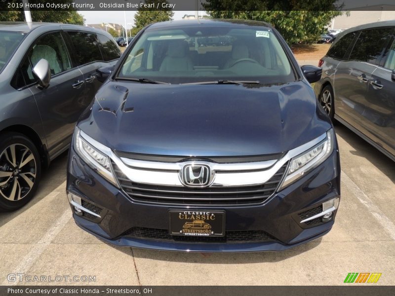 Obsidian Blue Pearl / Gray 2019 Honda Odyssey Touring