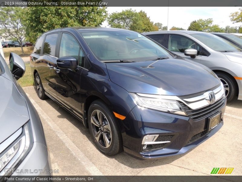Obsidian Blue Pearl / Gray 2019 Honda Odyssey Touring