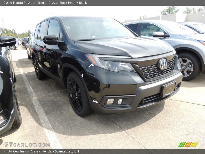 Crystal Black Pearl / Black 2019 Honda Passport Sport