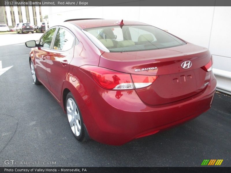 Red Allure / Beige 2012 Hyundai Elantra Limited