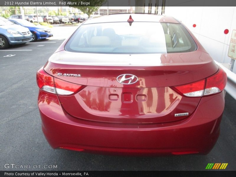 Red Allure / Beige 2012 Hyundai Elantra Limited