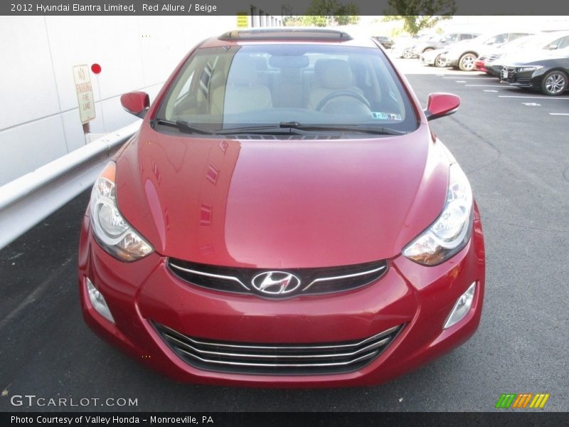Red Allure / Beige 2012 Hyundai Elantra Limited