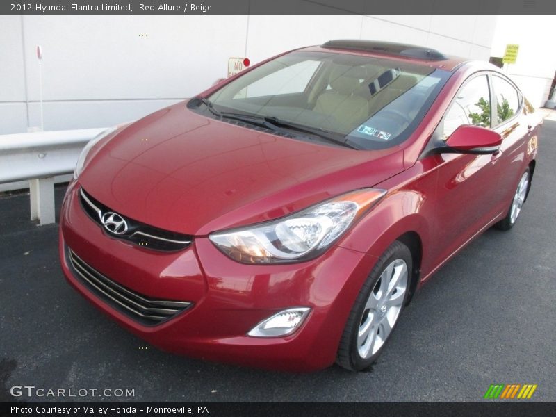 Red Allure / Beige 2012 Hyundai Elantra Limited