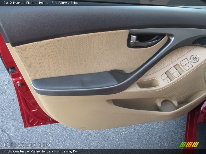 Red Allure / Beige 2012 Hyundai Elantra Limited
