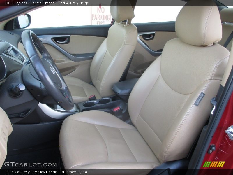 Red Allure / Beige 2012 Hyundai Elantra Limited