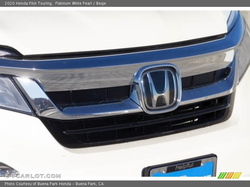 Platinum White Pearl / Beige 2020 Honda Pilot Touring