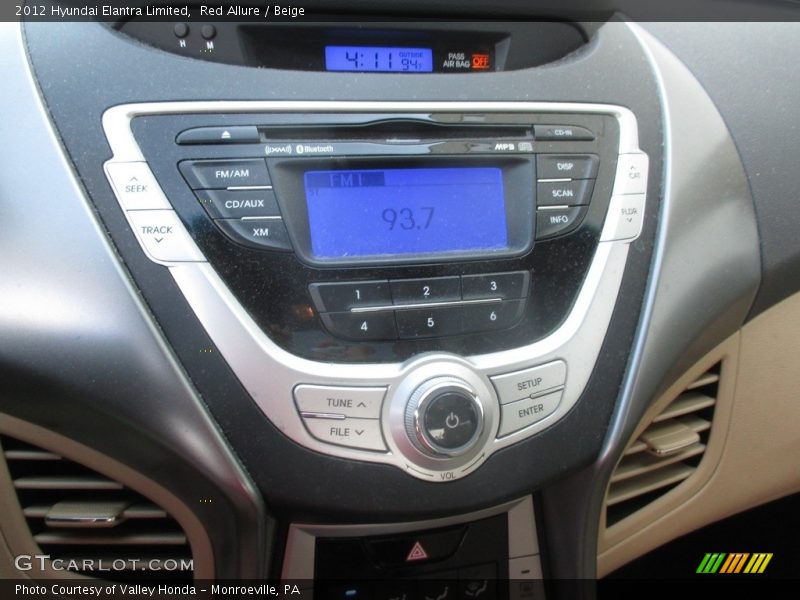Red Allure / Beige 2012 Hyundai Elantra Limited