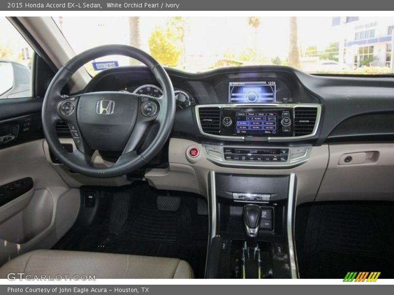 White Orchid Pearl / Ivory 2015 Honda Accord EX-L Sedan
