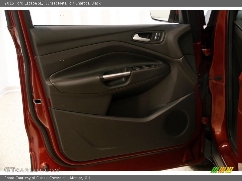 Sunset Metallic / Charcoal Black 2015 Ford Escape SE