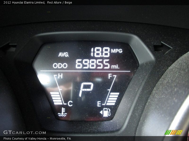 Red Allure / Beige 2012 Hyundai Elantra Limited