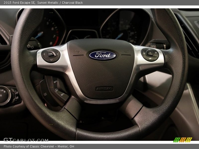 Sunset Metallic / Charcoal Black 2015 Ford Escape SE