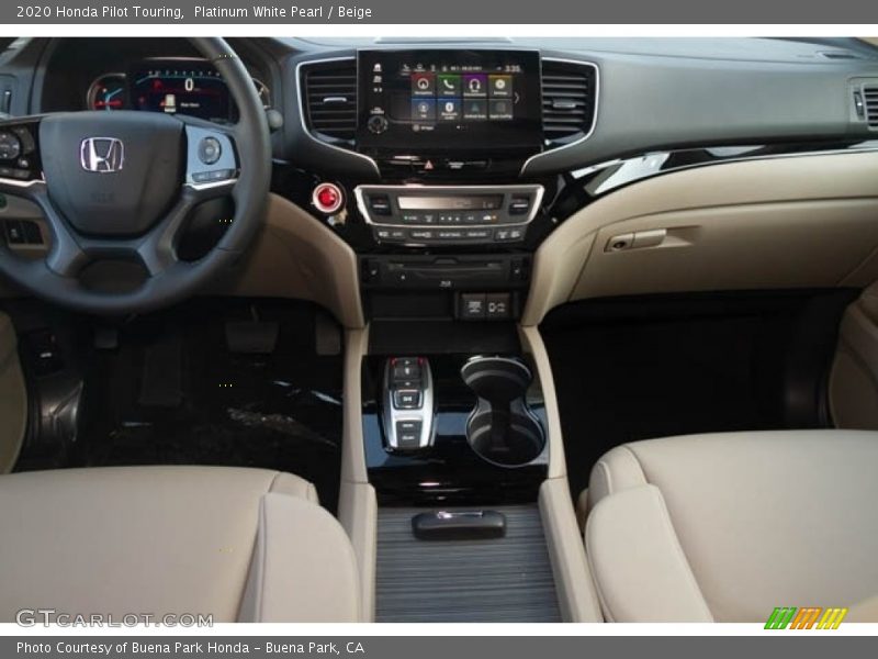 Platinum White Pearl / Beige 2020 Honda Pilot Touring