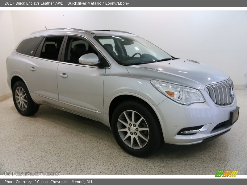 Quicksilver Metallic / Ebony/Ebony 2017 Buick Enclave Leather AWD