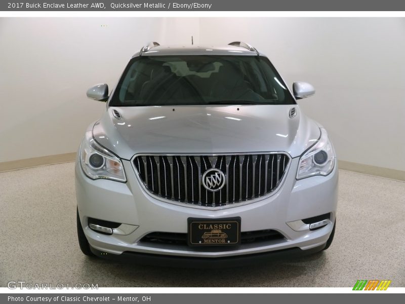 Quicksilver Metallic / Ebony/Ebony 2017 Buick Enclave Leather AWD