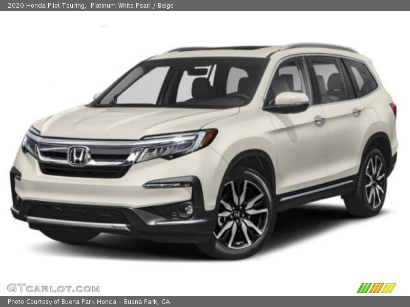 Platinum White Pearl / Beige 2020 Honda Pilot Touring