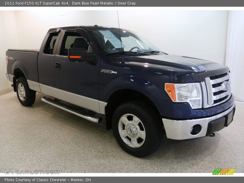 Dark Blue Pearl Metallic / Steel Gray 2011 Ford F150 XLT SuperCab 4x4