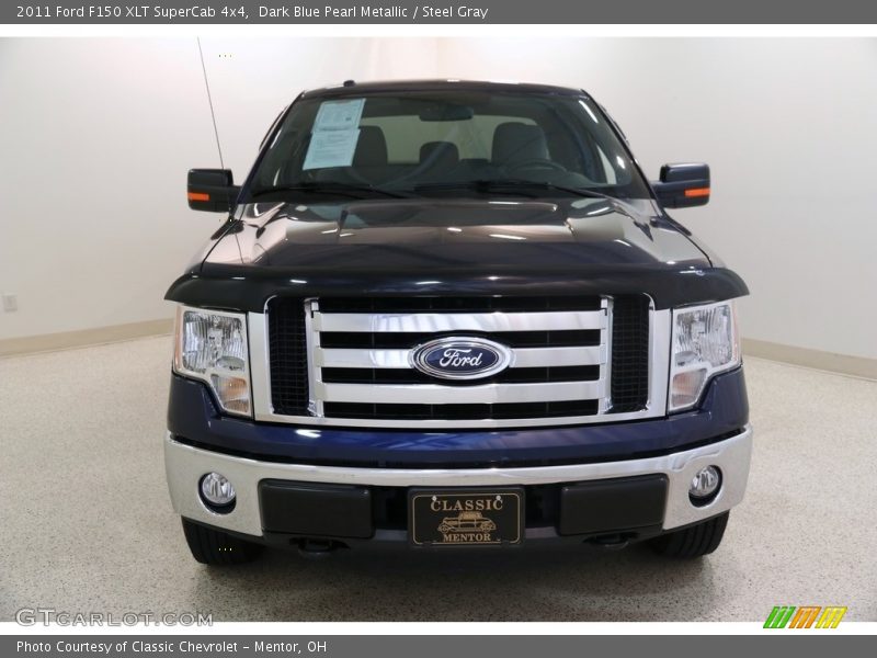 Dark Blue Pearl Metallic / Steel Gray 2011 Ford F150 XLT SuperCab 4x4