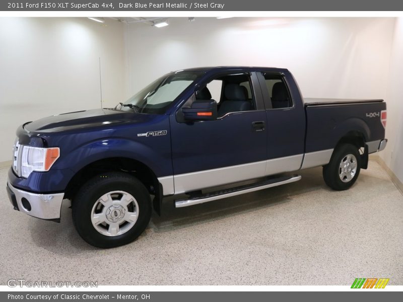 Dark Blue Pearl Metallic / Steel Gray 2011 Ford F150 XLT SuperCab 4x4