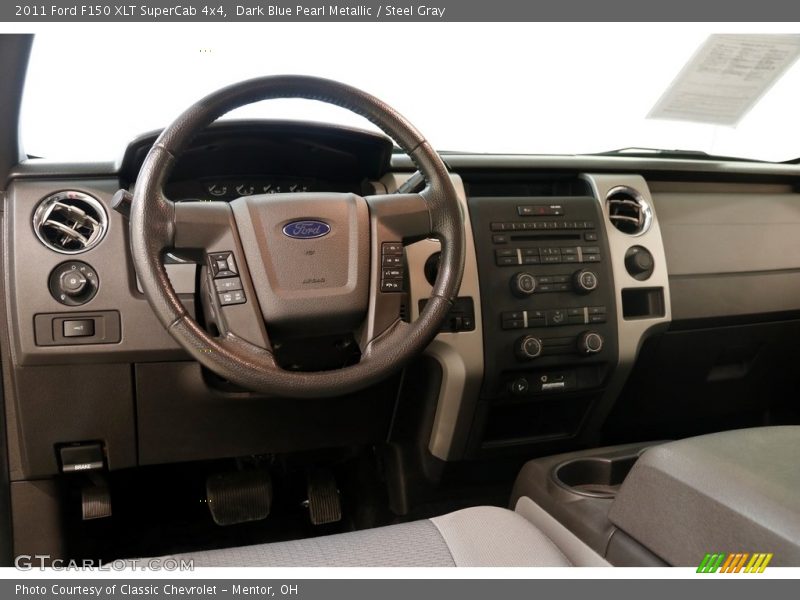 Dark Blue Pearl Metallic / Steel Gray 2011 Ford F150 XLT SuperCab 4x4