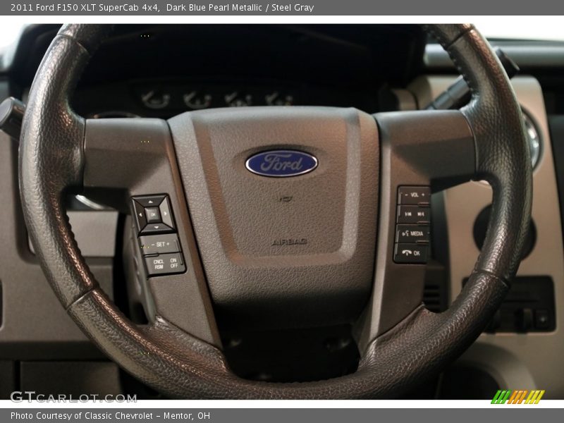 Dark Blue Pearl Metallic / Steel Gray 2011 Ford F150 XLT SuperCab 4x4