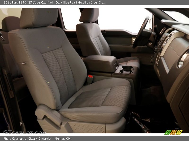 Dark Blue Pearl Metallic / Steel Gray 2011 Ford F150 XLT SuperCab 4x4