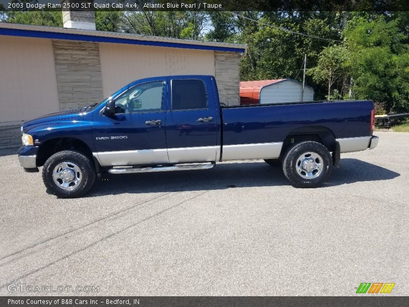 Atlantic Blue Pearl / Taupe 2003 Dodge Ram 2500 SLT Quad Cab 4x4