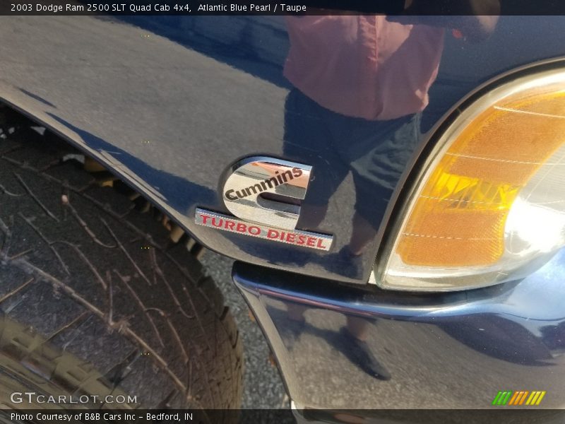 Atlantic Blue Pearl / Taupe 2003 Dodge Ram 2500 SLT Quad Cab 4x4