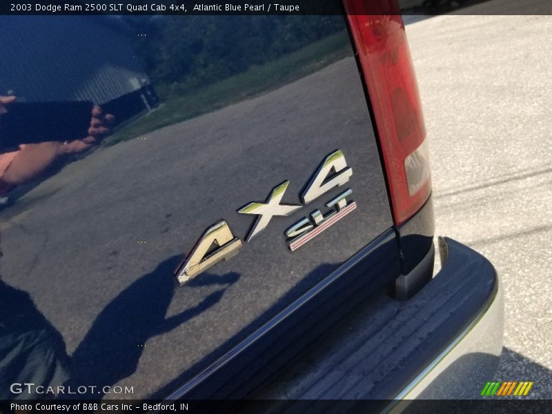 Atlantic Blue Pearl / Taupe 2003 Dodge Ram 2500 SLT Quad Cab 4x4