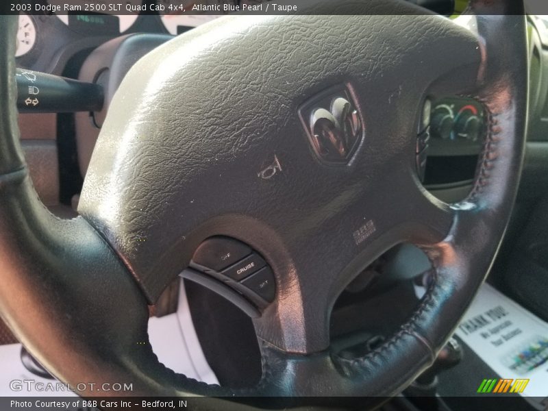 Atlantic Blue Pearl / Taupe 2003 Dodge Ram 2500 SLT Quad Cab 4x4