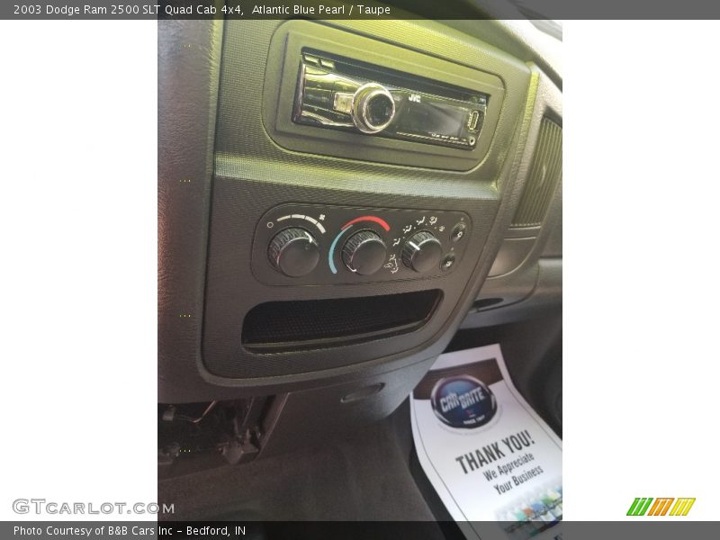 Atlantic Blue Pearl / Taupe 2003 Dodge Ram 2500 SLT Quad Cab 4x4