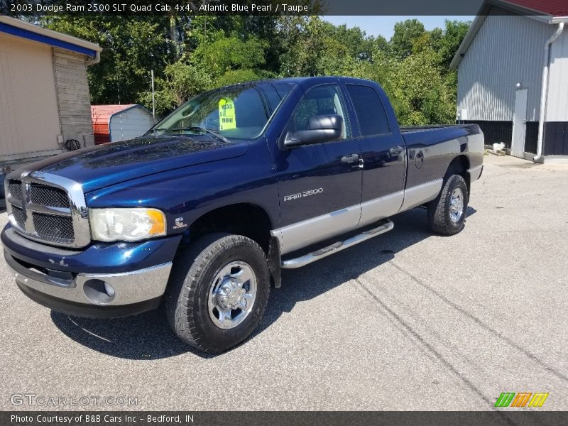 Atlantic Blue Pearl / Taupe 2003 Dodge Ram 2500 SLT Quad Cab 4x4