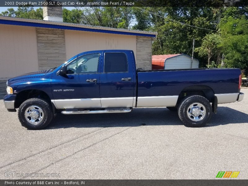 Atlantic Blue Pearl / Taupe 2003 Dodge Ram 2500 SLT Quad Cab 4x4