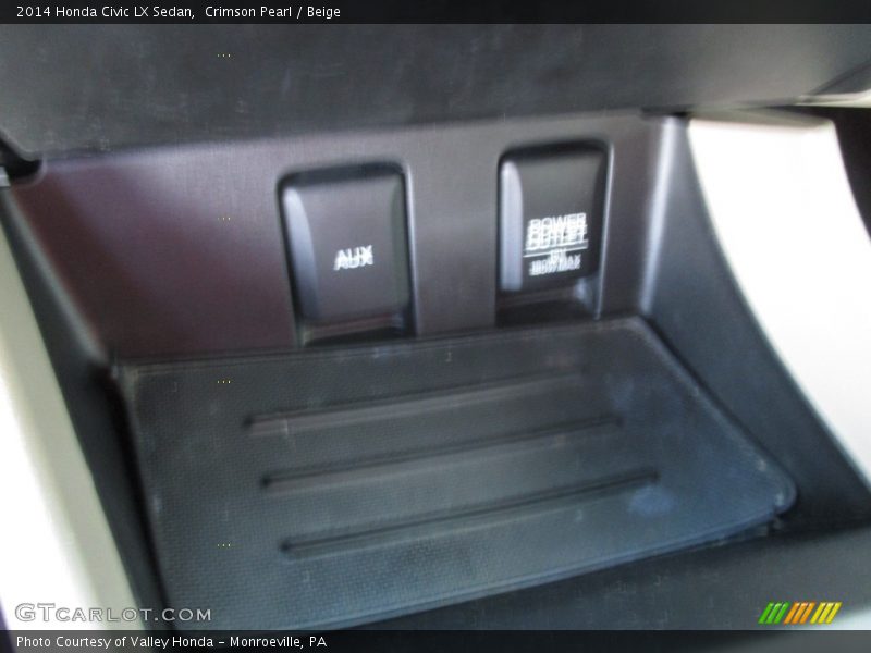 Crimson Pearl / Beige 2014 Honda Civic LX Sedan