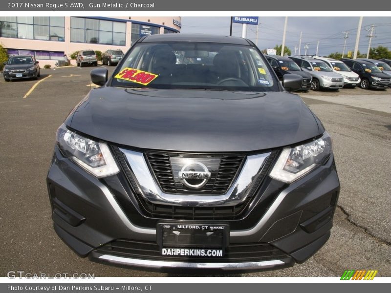 Gun Metallic / Charcoal 2017 Nissan Rogue S AWD