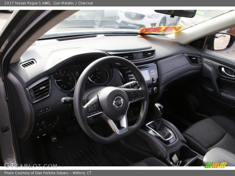 Gun Metallic / Charcoal 2017 Nissan Rogue S AWD