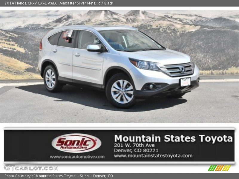 Alabaster Silver Metallic / Black 2014 Honda CR-V EX-L AWD