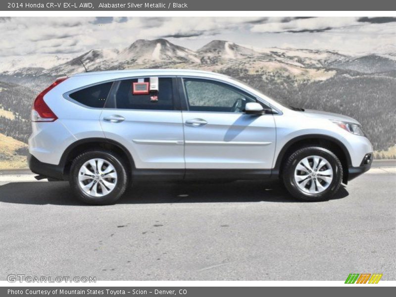 Alabaster Silver Metallic / Black 2014 Honda CR-V EX-L AWD