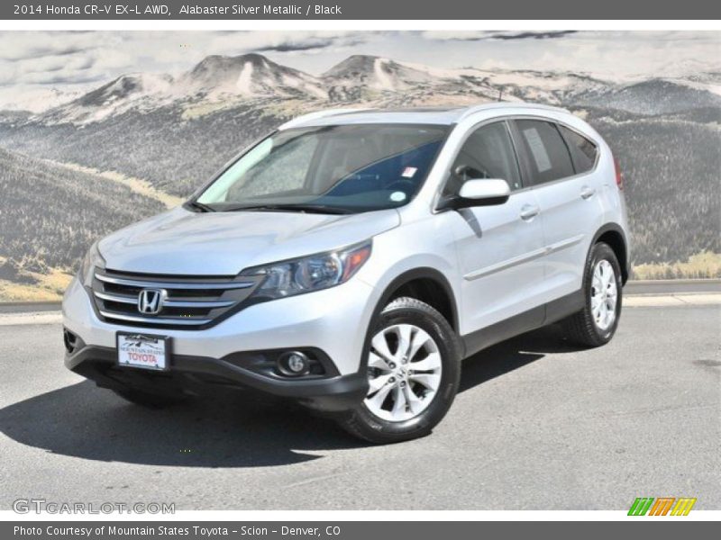 Alabaster Silver Metallic / Black 2014 Honda CR-V EX-L AWD