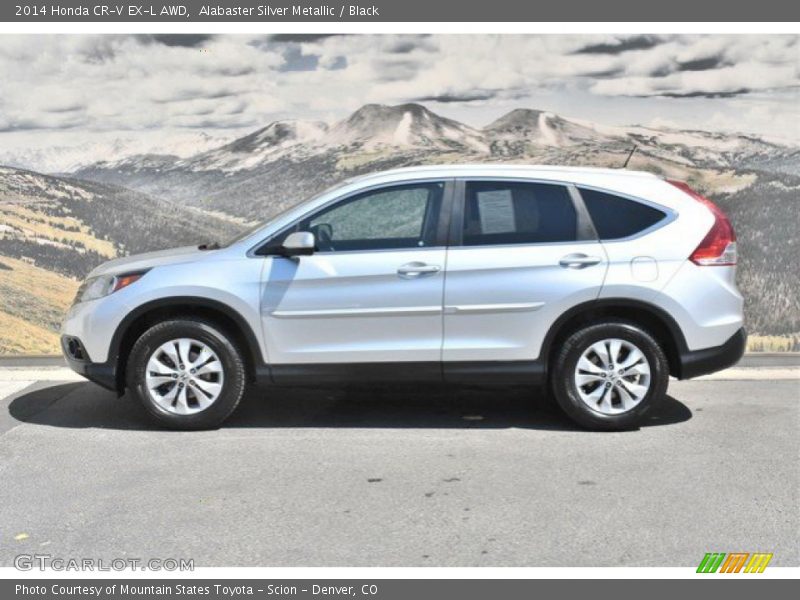 Alabaster Silver Metallic / Black 2014 Honda CR-V EX-L AWD