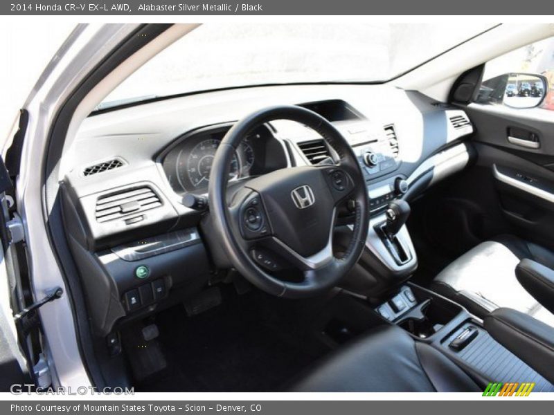Alabaster Silver Metallic / Black 2014 Honda CR-V EX-L AWD