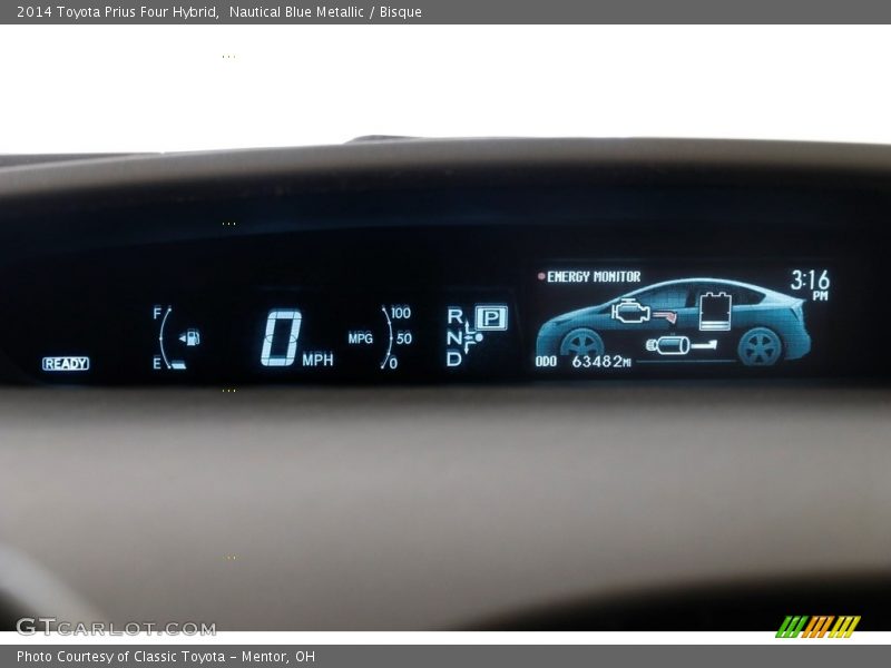 Nautical Blue Metallic / Bisque 2014 Toyota Prius Four Hybrid