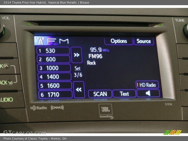 Nautical Blue Metallic / Bisque 2014 Toyota Prius Four Hybrid