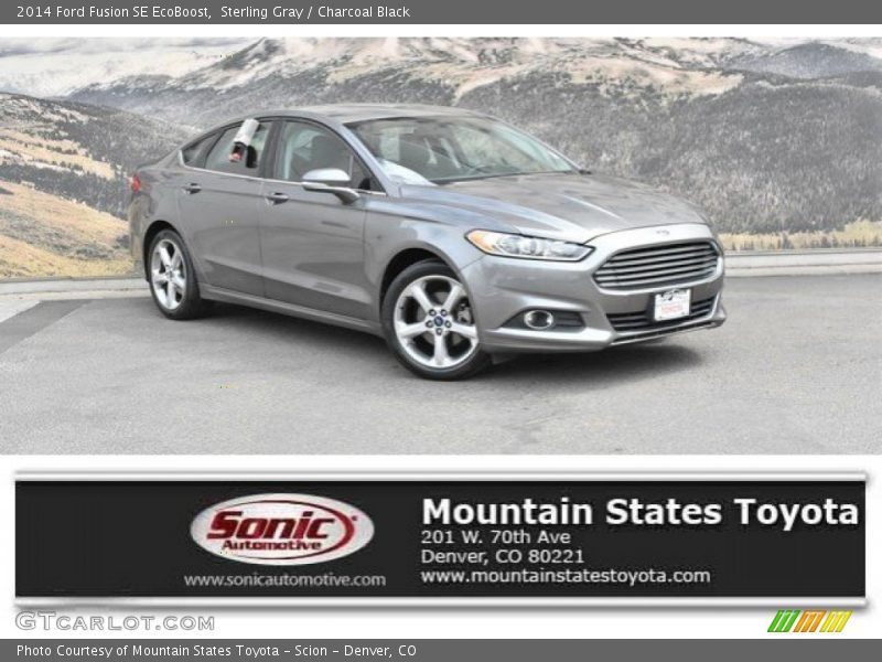 Sterling Gray / Charcoal Black 2014 Ford Fusion SE EcoBoost