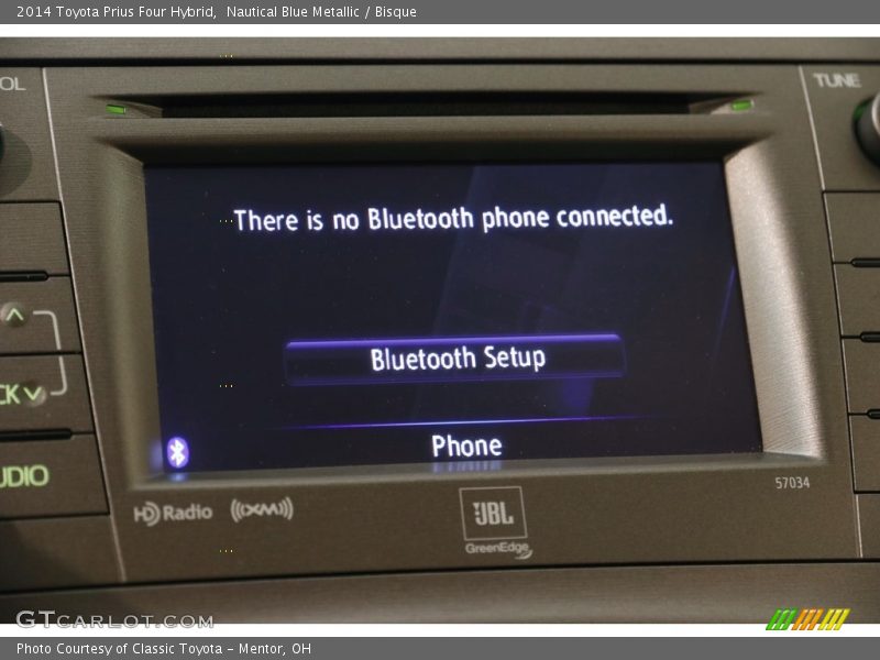 Nautical Blue Metallic / Bisque 2014 Toyota Prius Four Hybrid