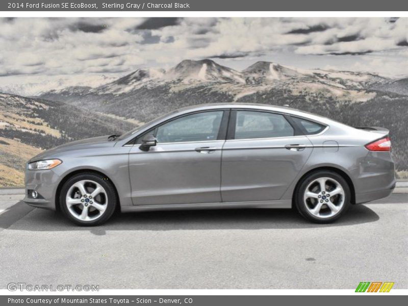 Sterling Gray / Charcoal Black 2014 Ford Fusion SE EcoBoost