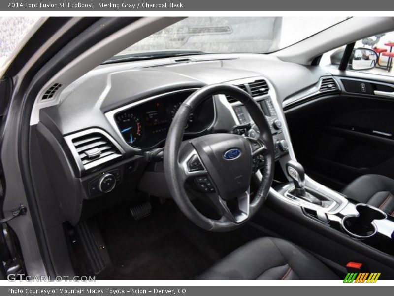 Sterling Gray / Charcoal Black 2014 Ford Fusion SE EcoBoost