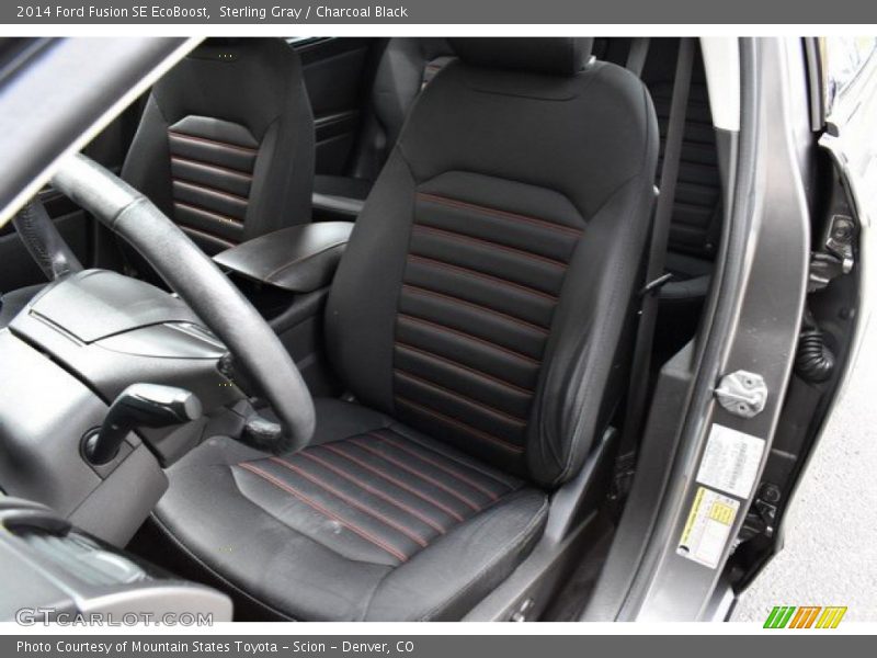 Sterling Gray / Charcoal Black 2014 Ford Fusion SE EcoBoost
