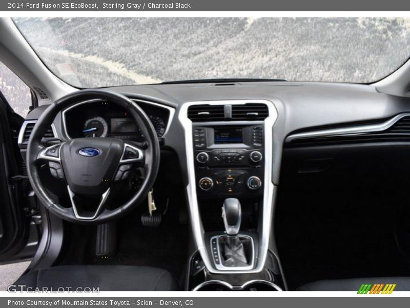 Sterling Gray / Charcoal Black 2014 Ford Fusion SE EcoBoost