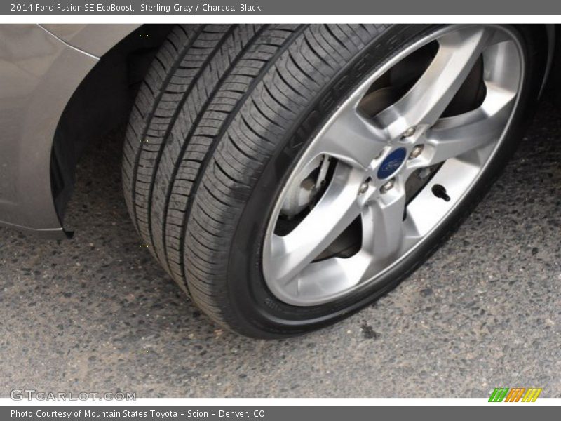 Sterling Gray / Charcoal Black 2014 Ford Fusion SE EcoBoost