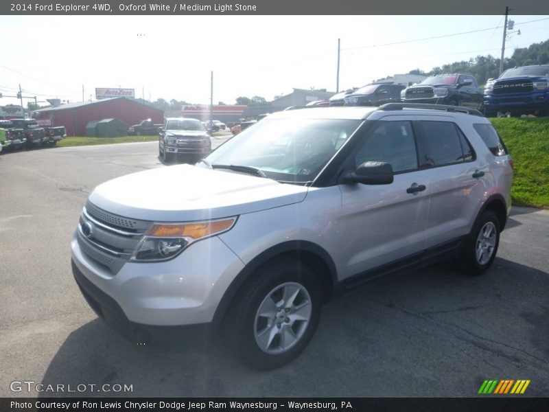Oxford White / Medium Light Stone 2014 Ford Explorer 4WD